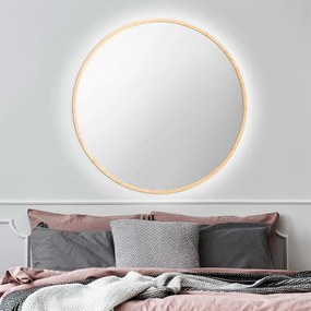 Zrkadlo Nordic Wood LED Rozmer zrkadla: ø 85 cm