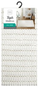 Biela kúpeľňová predložka 50x80 cm Voltis – douceur d'intérieur