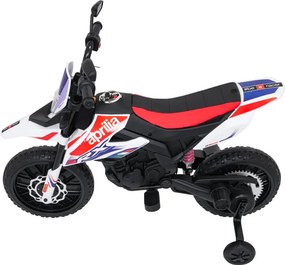 Elektrická motorka Aprilia RX biela