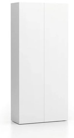 PLAN Vysoká kancelárska skriňa 2-dverová SEGMENT, 4 police, 840 x 370 x 1880 mm, grafitová