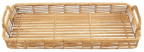 Ib Laursen Prírodný podnos s držadlami Oblong Rattan / Bamboo