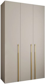 Šatníková skriňa 140 cm Carmela 50-3 (kašmír + zlatá). Akcia -20%. Vlastná spoľahlivá doprava až k Vám domov. 1126784