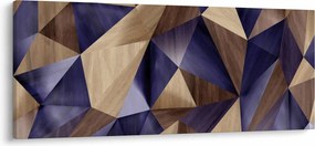 Obraz - 3D drevené trojuholníky (120x50 cm)