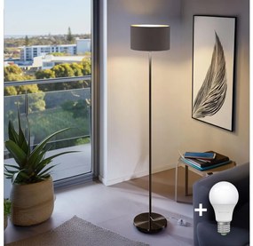 LED stojacia lampa TUNJA 1xE27/20W/230V pr. 30 cm čierna/hnedá