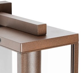 Vonkajšia nástenná lampa hrdzavohnedá IP44 so senzorom súmraku - Charlois