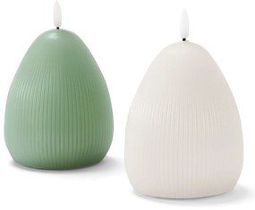 Sviečky z pravého vosku s LED, 2 ks