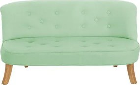 Detská sedačka ľanová zelená 17 cm Biela