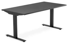 Kancelársky pracovný stôl MODULUS, T-rám, 1600x800 mm, čierna/čierna