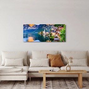 Obraz - Alpská dedina (120x50 cm)