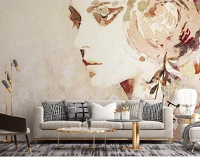 Gario Fototapeta Abstraktná tvár ženy v jesenných farbách Materiál: Vliesová, Rozmery: 400 x 280 cm