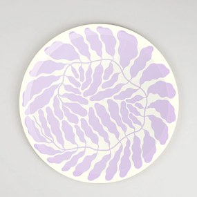 Wrap Ilustrovaná tácka drevená Art Trays by Linnéa Andersson okrúhla fialová