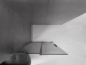 Mexen Velar L, posuvná sprchová zástena Walk-in 120 x 200 cm, 8mm šedé sklo, grafit brúsený, 871-120-003-43-66