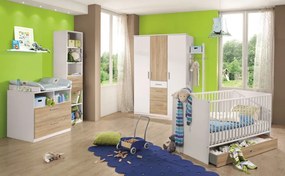 Detská baby postieľka Joker 70x140 cm, biela