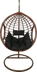 Hnedé závesné kreslo DOMINIKANA bez stojana