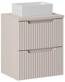 Závesná skrinka Nova Cashmere Gaja II s doskou a umývadlom kašmírová