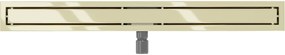 Mexen Flat nerezový sprchový žľab 100 cm (2v1) - vzor M13 , zlatá, 1510100-15