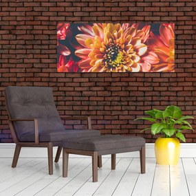 Obraz - Chryzantémy (120x50 cm)