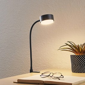 Lindby Kaylou upínacia LED lampa flexibilná čierna