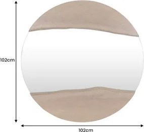 Zrkadlo 46492 Living Edge Ø100cm Drevo Acacia  - Komfort-nábytok