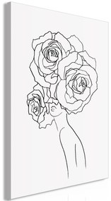 Artgeist Obraz - Fancy Roses (1 Part) Vertical Veľkosť: 40x60, Verzia: Na talianskom plátne