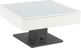 XXXLutz KONFERENČNÝ STOLÍK, čierna, biela, kov, sklo, kompozitné drevo, 80/80/47 cm Livetastic - Stolíky do obývačky - 002809007201