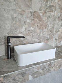 Laveo Kvadrato, umývadlo na dosku 485x295x125 mm, biela lesklá, LAV-VUK_6249