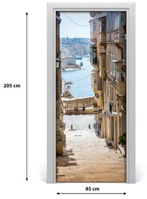 Fototapeta samolepiace dvere Malta uličky 85x205 cm