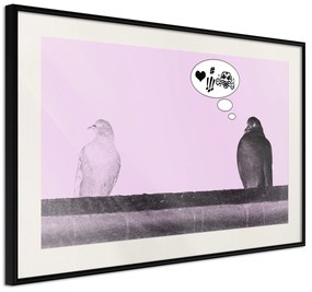 Artgeist Plagát - Courtship [Poster] Veľkosť: 30x20, Verzia: Čierny rám s passe-partout
