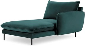 Petrolejovozelená zamatová leňoška Cosmopolitan Design Vienna, pravý roh