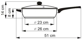 Panvica Flonax Standard, s pokrievkou, priemer 26 cm