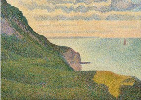 Obraz - Georges Seurat, Seascape at Port-en-Bessin, Normandy, reprodukcia (70x50 cm)