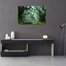 Obraz - Les prerastený machom (90x60 cm)