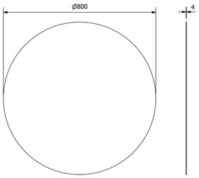 Aqualine, Zrkadlo guľaté priemer 80cm, 4mm, bez uchytenia, 22446