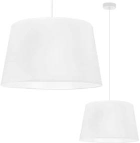 Závesné svietidlo Gaja, 1x biele textilné tienidlo, (fi 44cm), w