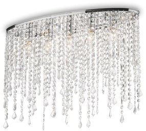 Stropné svietidlo Ideal lux 008455 RAIN CLEAR PL5 5xE14 40W chróm