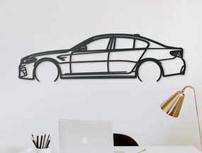 drevko Obraz na stenu BMW M5 Competition Rozmer obrazu: 24,5 x 86 cm, Farba dekorácie: Čierna