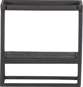 Kovová polica CASTO 40x40 cm, čierna