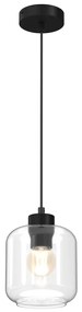 Závesné svietidlo Sombra, 1x transaprentné sklenené tienidlo, b