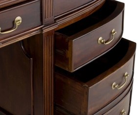 furniture-nabytek.cz - Masívny písací stôl Cambridge II z mahagónu, lakovaný, hnedý – 180×76×80 cm