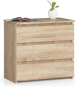 Komoda Cleania CL3 (dub sonoma). Akcia -18%. Vlastná spoľahlivá doprava až k Vám domov. 1128598
