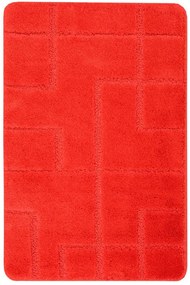 Kúpeľňový koberček Inez Red červený / geometria