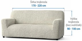 Bielastické poťahy COSTINA smotanová trojkreslo (š. 170 - 220 cm)