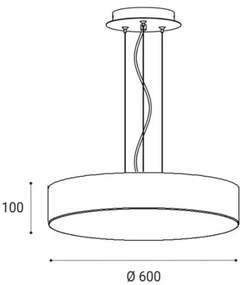 LED2 - LED Luster na lanku MONO LED/60W/230V 3000/4000K čierna