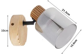 Brilagi - Nástenné bodové svietidlo HYGGE 1xE14/15W/230V kaučukovník/dymové
