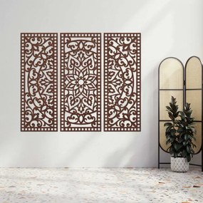 Nástenná dekorácia trojdielny panel mandala  | SENTOP PR0514-A