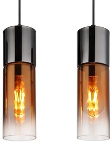 Globo 21000-4HG - Luster na lanku ANNIKA 4xE27/25W/230V čierna/medená