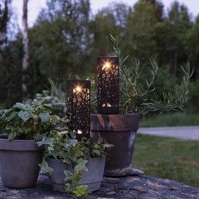 Súprava 2 vonkajších solárnych LED svietidiel Star Trading Izola, výška 18 cm