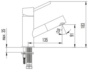 Sapho - Umývadlová batéria SOLITER 18,3 cm, lesklý chróm