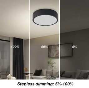 Brilagi - stmievateľné LED svietidlo POOL LED/18W/230V 3000-6000K 20 cm čierna + diaľkový ovládač