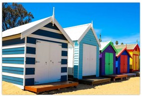 Obraz - Pláž Brighton, Melbourne, Austrália (90x60 cm)